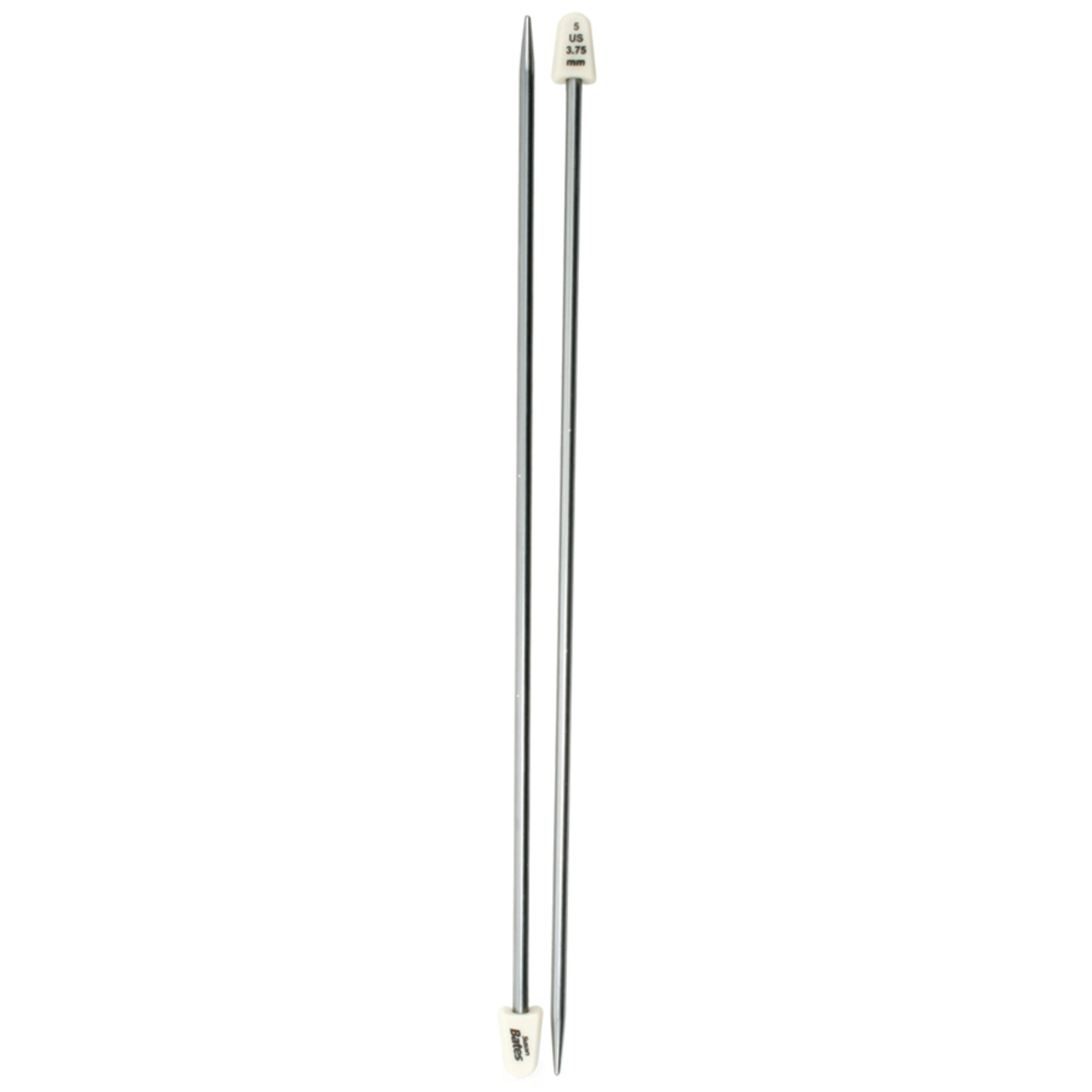 Silvalume Single Point Knitting Needles 10 Inch Size 5 Steel Grey