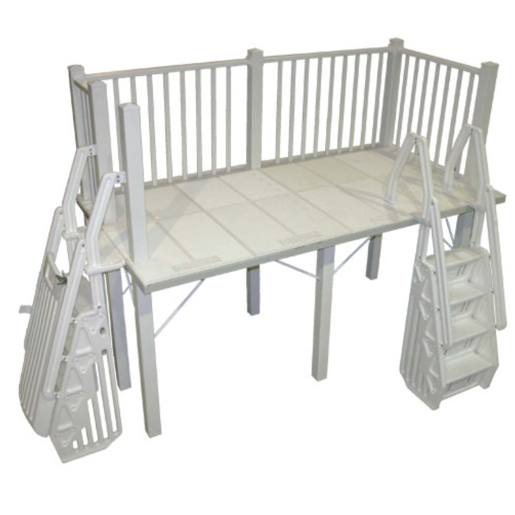 UPC 694139011015 product image for Vinyl Works Above Ground Swimming Pool Resin Deck Kit Taupe 5 X 10 Feet | upcitemdb.com